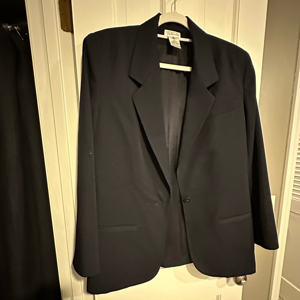 Talbots Navy Blue Pure Wool Blazer